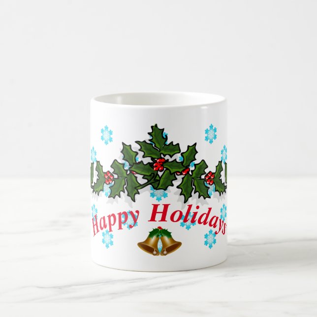 Happy Holidays Holly Leaf 2017 Kaffeetasse (Mittel)