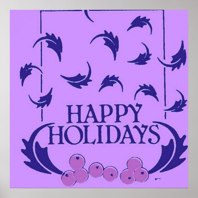 Happy Holidays Holly Poster (Vorne)