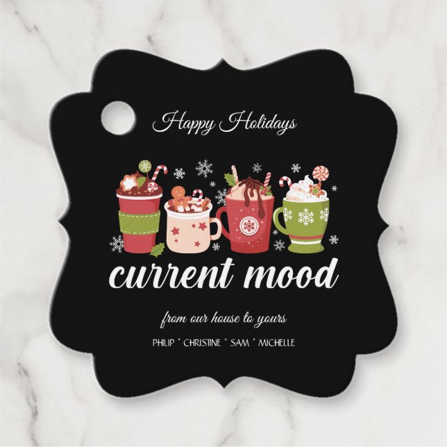 Happy Holidays - Hot Cocoa Geschenkanhänger (Vorderseite)