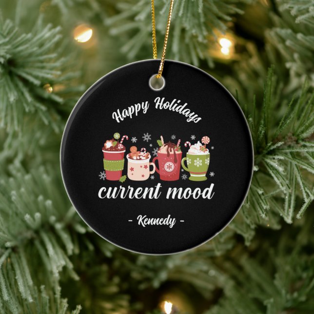 Happy Holidays - Hot Cocoa Keramik Ornament (Baum)