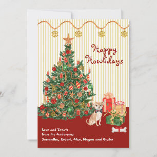 Happy Holidays Howliday Chihuahua Presents Tree