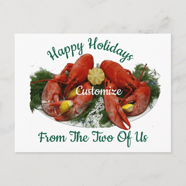 Happy Holidays Hummer Dinner Thunder_Cove Postkarte (Vorderseite)