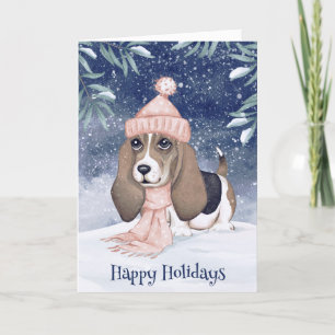 Happy Holidays Hund Hund Feiertagskarte