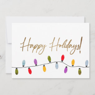 Happy Holidays Imitate Gold Script Lights Company