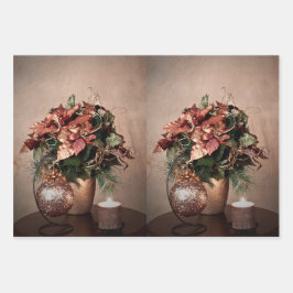 Happy Holidays in Bronze und Glitzer Geschenkpapier Set