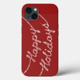 Happy Holidays in String Lights iPhone Case
