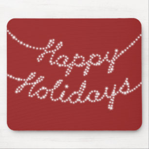 Happy Holidays in Twinkle Lights Mouse Pad Mousepad