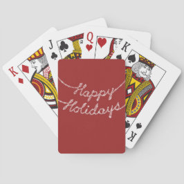 Happy Holidays in Twinkle Lights on Playing Cards Spielkarten