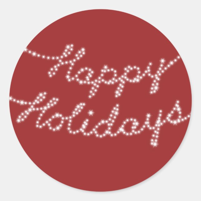 Happy Holidays in Twinkle Lights Sticker (Vorderseite)