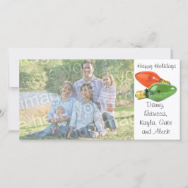 Happy Holidays Italian Lights Foto Card Feiertagskarte