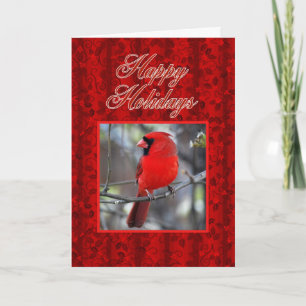Happy Holidays Kardinal Card Feiertagskarte