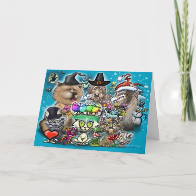 Happy Holidays Karte (Vorderseite)