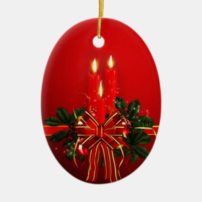 Happy Holidays Keramik Ornament (Vorne)