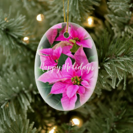 Happy Holidays Keramik Ornament
