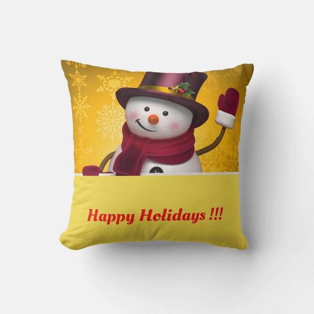 Happy Holidays Kissen (Vorderseite)