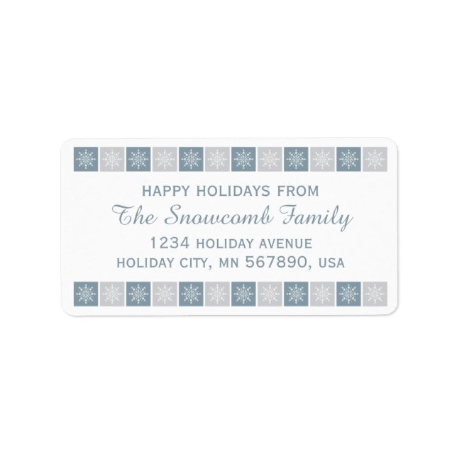 "Happy Holidays" Labels für benutzerdefinierte Tex Adressaufkleber (Vorne)