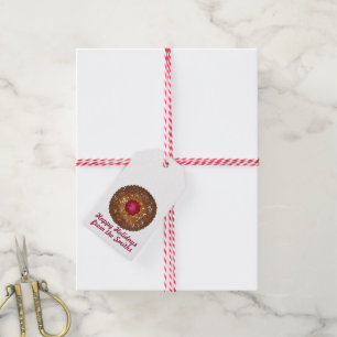 Happy Holidays Linzer Torte Weihnachtskeks Geschenkanhänger