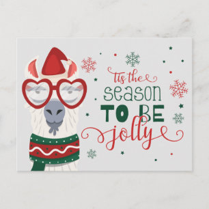 Happy Holidays Lllama   Dies ist die Jahreszeit zu Postkarte