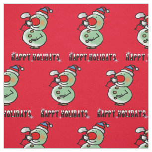 Happy Holidays (lustiger Schneemann) Stoff