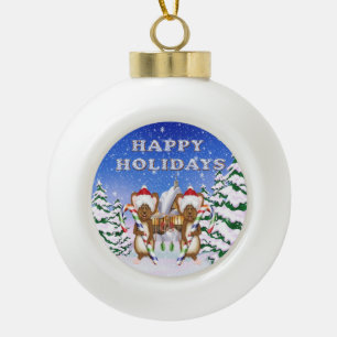 Happy Holiday's Mäuse Keramik Ball Ornaments Keramik Kugel-Ornament
