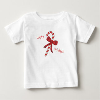 Happy Holidays Merry Christmas Candy Cane Baby T-shirt