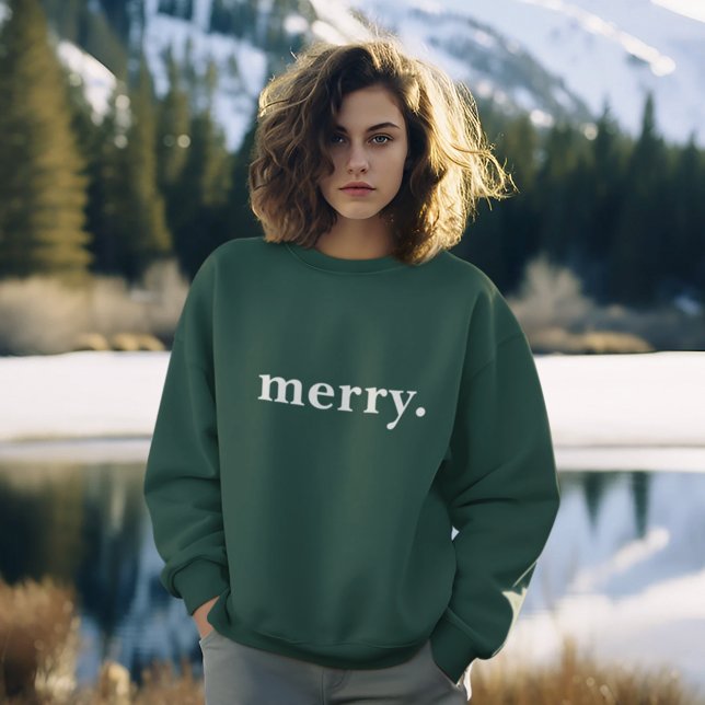 Happy Holidays Merry Womens Personalisiert Sweatshirt (Von Creator hochgeladen)