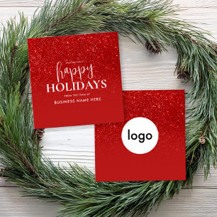 Happy Holidays Mini Business Holiday Card Mitteilungskarte