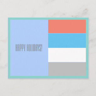 Happy Holidays Minimalismus Geometrie Postkarte