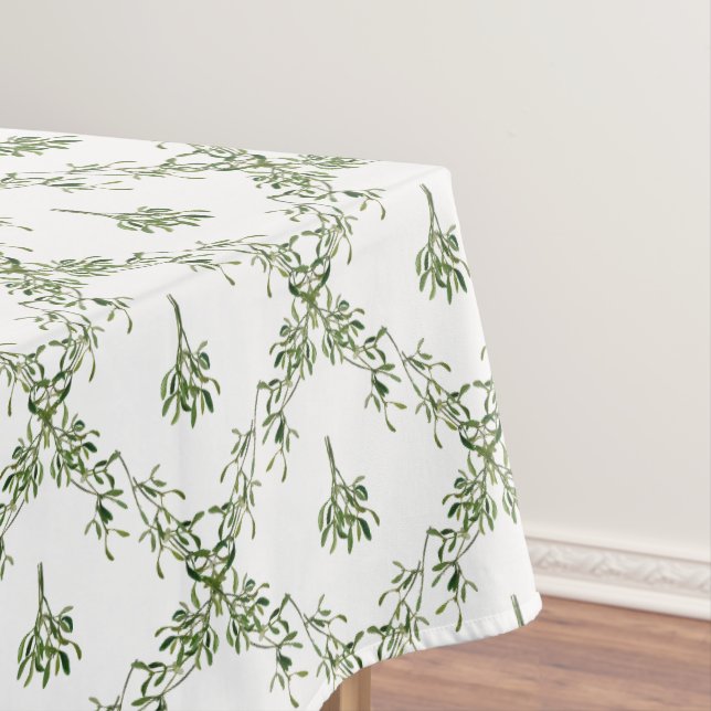 Happy Holidays Mistletoe Christmas Floral Tischdecke (Beispiel)