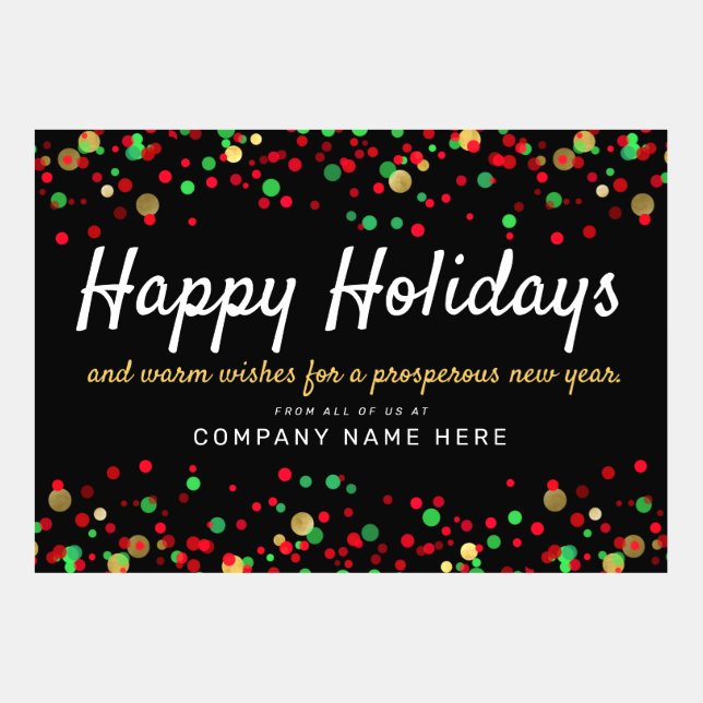 Happy Holidays mit Bright Confetti (Vorderseite)