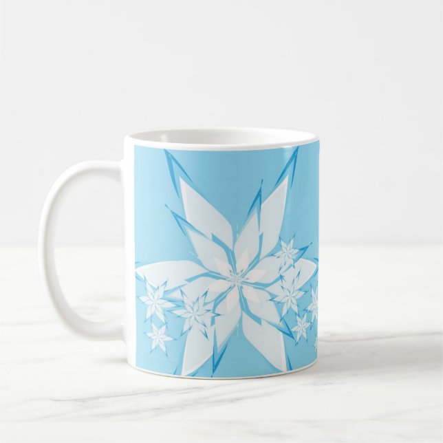 Happy Holidays mit Snowflake Art Kaffeetasse (Links)