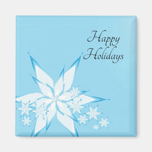 Happy Holidays mit Snowflake Art Magnet