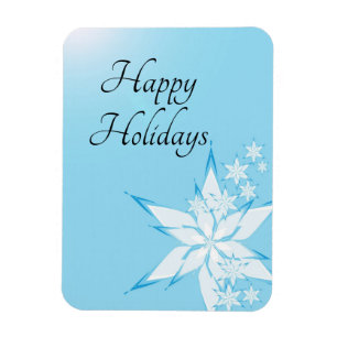 Happy Holidays mit Snowflake Art Magnet
