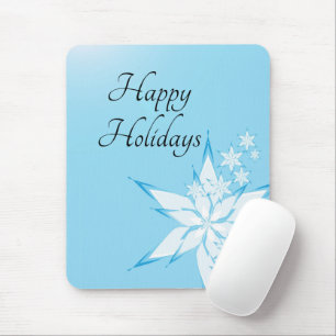 Happy Holidays mit Snowflake Art Mousepad