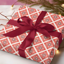Happy Holidays Modern Bold Bold Red Floral Weihnac