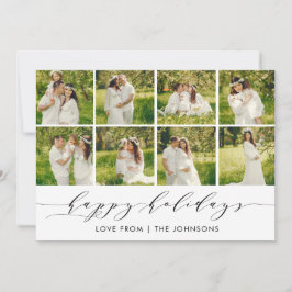 Happy Holidays Modern Foto Collage Card Feiertagskarte