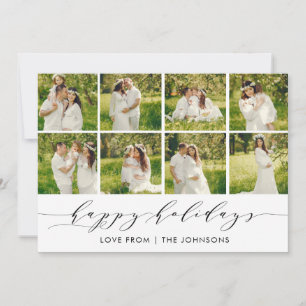 Happy Holidays Modern Foto Collage Card Feiertagskarte