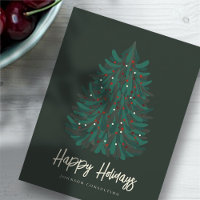 Happy Holidays Modern Simple Christmas Tree
