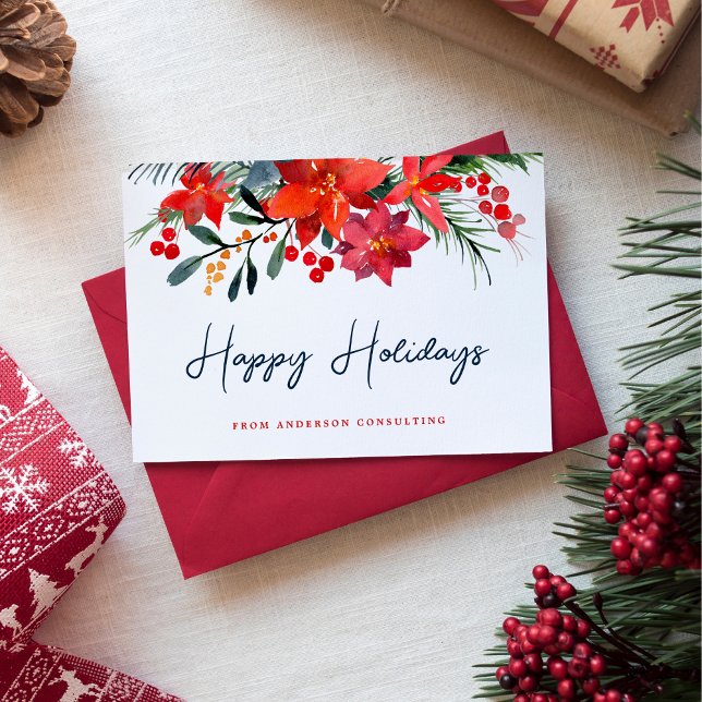 Happy Holidays Moderne Business Holiday Card (Von Creator hochgeladen)