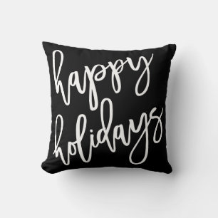 Happy Holidays Moderne Letters Kissen