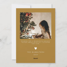 Happy Holidays Moderne Minimalistische Gold Card