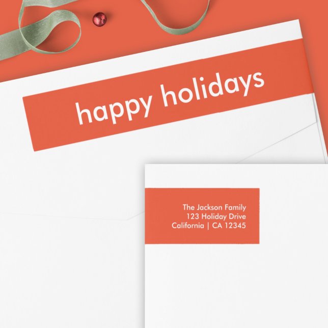 Happy Holidays | Modernes, einfaches Minimal Brigh (Von Creator hochgeladen)