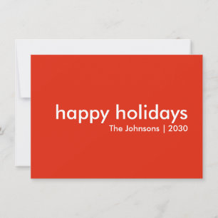 Happy Holidays Modernes, einfaches Minimal Brigh Feiertagskarte
