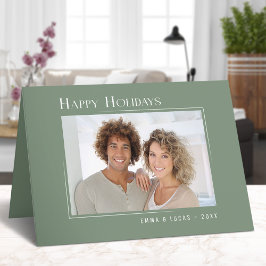 Happy Holidays Modernes Elegantes Einfaches Design Feiertagskarte