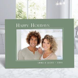Happy Holidays Modernes Elegantes Einfaches Design Feiertagskarte