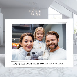 Happy Holidays Modernes Elegantes Minimalistisches Feiertagskarte