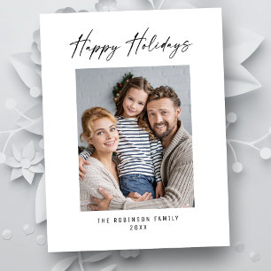Happy Holidays Modernes Elegantes stilvolles Foto Feiertagspostkarte