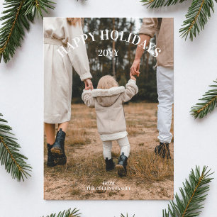 Happy Holidays Modernes Elegantes Weihnachtsfest F Feiertagskarte