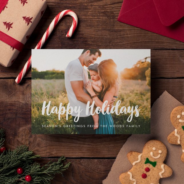 Happy Holidays Modernes Foto Weihnachten (Von Creator hochgeladen)