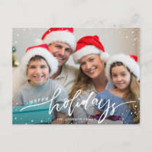 Happy Holidays Modernes FOTO Weihnachtsgrüße